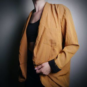 VINTAGE Golden Loose Blazer Blouse | Size M